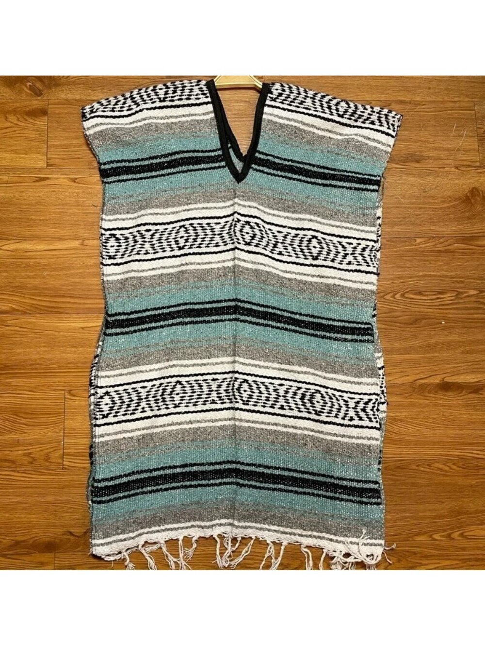 Mexican Falsa Blanket PONCHO Vest Deadhead / Hippie / Camping / Beach Unisex